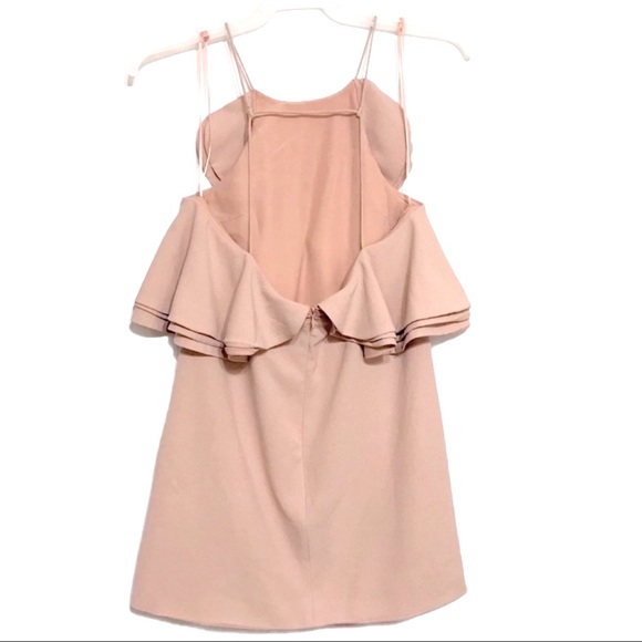 C/MEO Collective Blush Ruffle Midnight Sky Mini Dress NWT - Picture 2 of 3